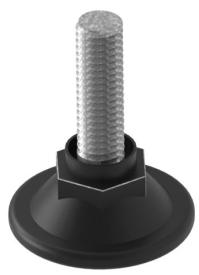 04-11 Ρέγουλα Leveling mount ΡΥΘΜΙΖΟΜΕΝΑ ΠΟΔΙΑ ADJUSTABLE FEET Ρυθµιζόµενο ποδαράκι για στρατζαριστή µορφοσωλήνα.