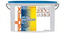 PE 229 Vopsea silicatică Suprafeţele la exterior sunt ﬁnisate cu vopsea silicatică cu permeabilitate