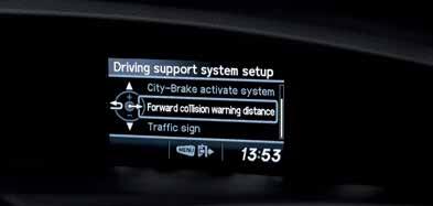 LANE KEEPING ASSIST SYSTEM (LKAS sistemmenţinerebandă de circulaţie)* Sistemul LKAS folosește o cameră montată sub oglinda retrovizoare care monitorizeaza constant liniile de demarcație de pe