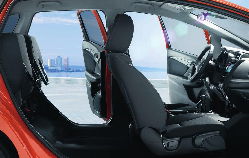 10 SCAUNE MAGICE Magic și PRACTIC Modelul prezentat este Jazz i-vtec Elegance culoare Sunset Orange cu sistem Honda