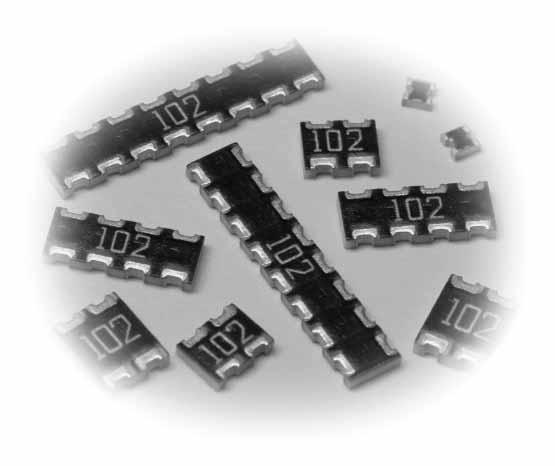 resistors N concave termination with square corners resistor array U features Manufactured to type RK73 standards Less board space than individual chips Isolated resistor elements Marking: Marked