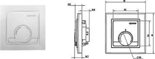 Uponor ploskovno ogrevanje in hlajenje - Sistem hišnega udobja > Uponor regulacija Uponor ožičena regulacija Uponor sobni termostat T-34 Ožičen sobni termostat za podometno vgradnjo.