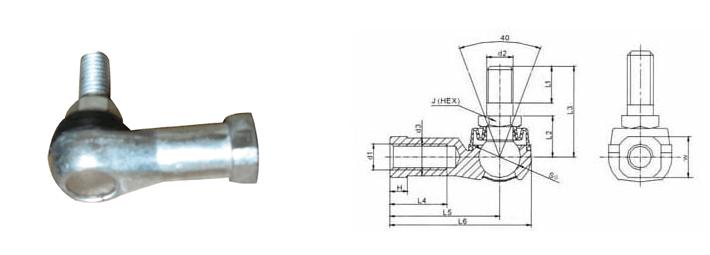 Ball Joints BL series Part # Dimensions mm Static load Capability kn Yield strength kn g D 1 D 2 D 3 L 1 L 2 L 3 L 4 L 5 L 6 H W J SΦ BLM6 1 M6 1 M6 1 10 11 11 26 16 30 38 5 11 10 11.1 9.9 3.