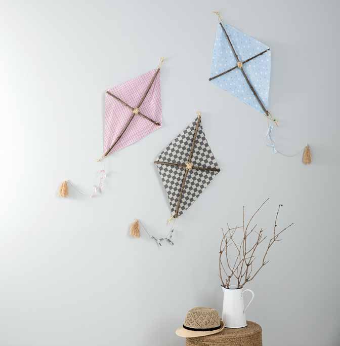 Deco Handmade Kaito Pink - Gray - Blue* Ξύλινος