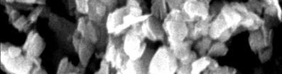 3 SEM images of aluminum hydroxide: (a)