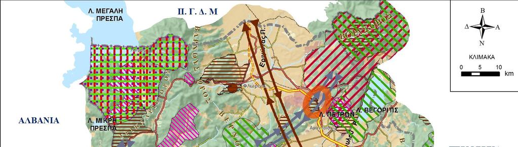 Περιφέρεια Δυτικής Μακεδονίας - Στρατηγική και Σχέδιο Δράσης για τη Βιοποικιλότητα (Σύνοψη) ενέργειας (χάρτης Χ. 5-2).