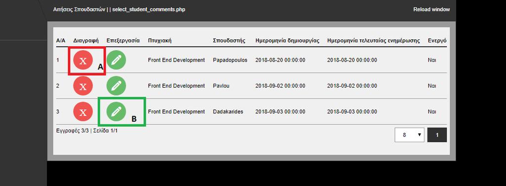 ένα ερώτημα για μία πτυχιακή και να διαγράψει(α) ή να προβάλει(β) το μήνυμα.