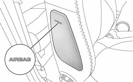 BEZPEČNOST 145 AIRBAGY BOâNÉ (SIDE BAG - WINDOW BAG) Automobil je vybavený prednými bočnými airbagmi na ochranu hrudníka a bedrovej časti (Side Bag predné) na strane vodiča a spolujazdca a prednými a