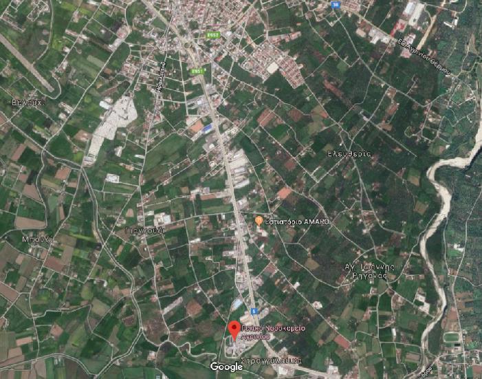 στις πόλης του Αγρινίου με κατεύθυνση στις Αντίρριο, βρίσκεται το Γενικό