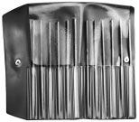 PILNÍKY JEHLOVÉ, SLZIČKOVÉ NEEDLE FILES, PIPPIN 229 191 Délka/Length of cut 140 mm 160 mm 180 mm 200 mm Přůřez/Section 4,0x2,0 4,6x2,1 5,1x2,2 5,7x2,3 Hmotnost/Weight 0,07 kg 0,10 kg 0,13 kg 0,16 kg
