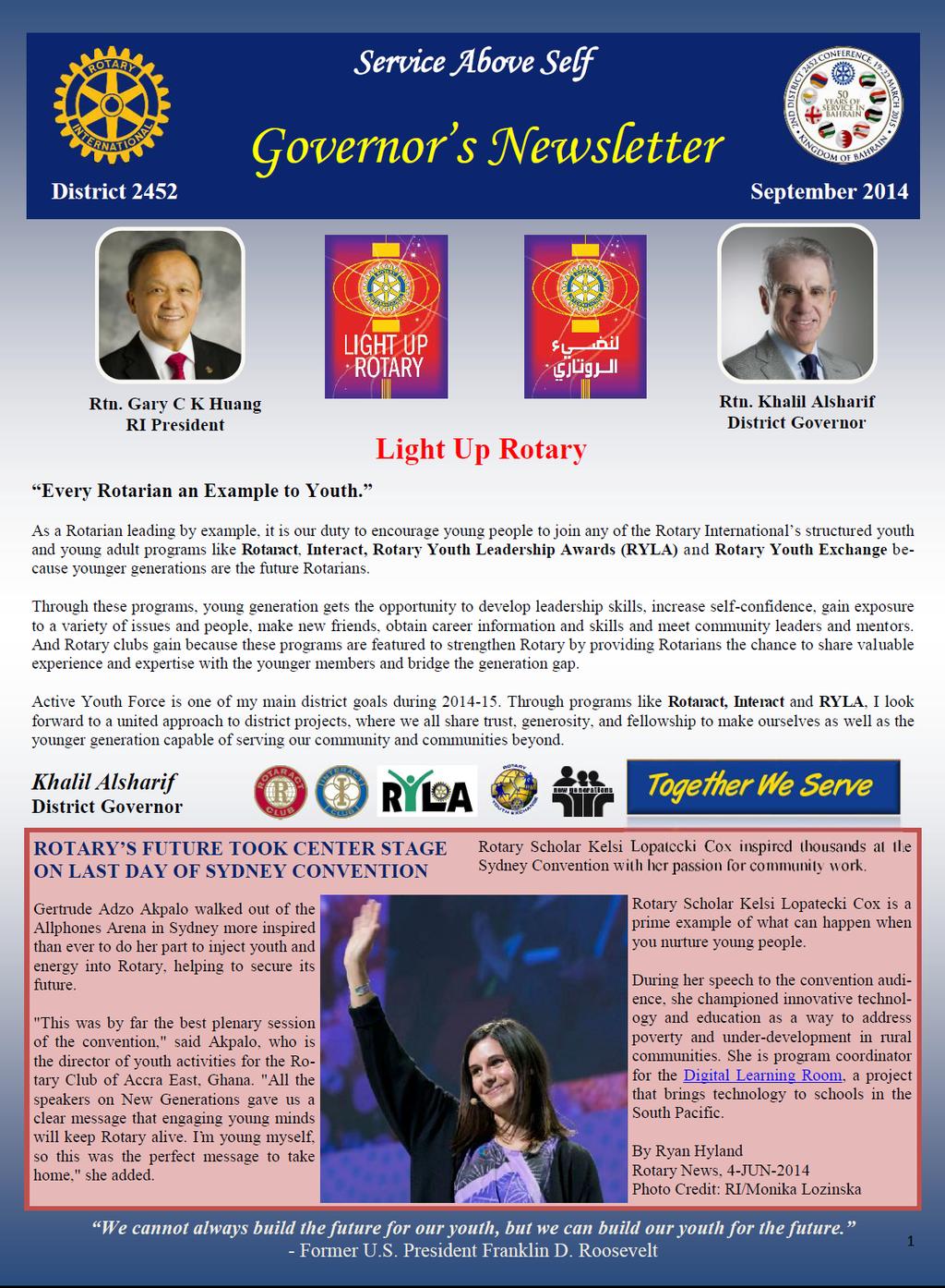Cyprus Rotary/District 2452 ROTARY CLUB OF NICOSIA-LEFKOTHEA P.O. Box 20965, 1665 Nicosia, Cyprus www.
