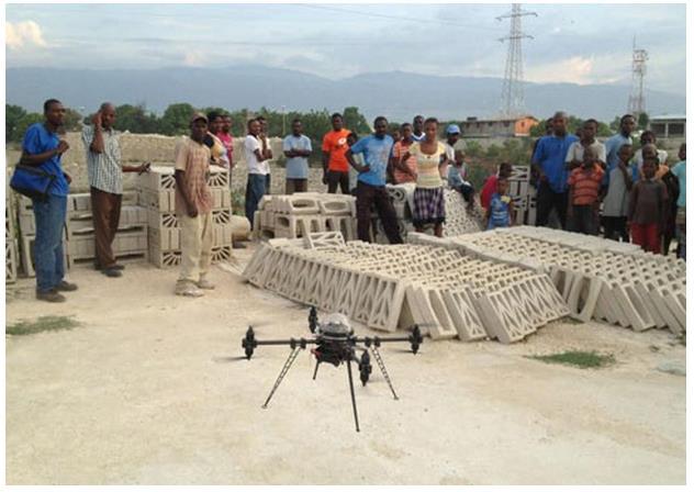 Εικόνα 33: Drones στην Αϊτή για Μεταφορά Ιατροφαρμακευτικών Υλικών Πηγή: The Guardian, Flying aid drones tested in Haiti http://www.theguardian.