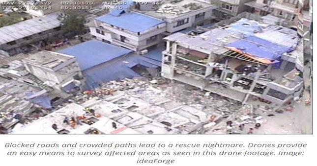 Εικόνα 54 α-β: Nepal Aid workers helped by Drones Πηγή: http://tech.firstpost.com/news-analysis/nepal-earthquake-relief-how-drones-from-mumbai-came-to-therescue-269813.