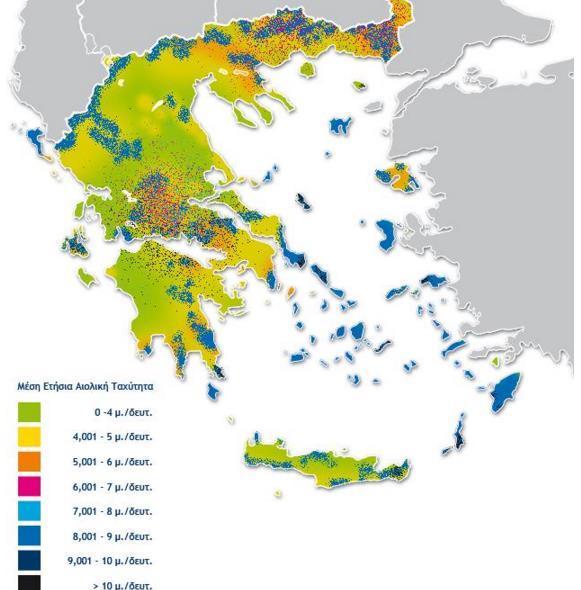 Οι παρακάτω χάρτες εκδηλώνουν την απεικόνιση ανέμων οι οποίοι