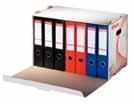 02. Zakladanie, archivácia Archívna krabica so sklapacím vekom biela/červená Esselte Archívna škatuľa pre ukladanie a archiváciu archivačných boxov. Bočné otvory pre prenášanie, otváranie spredu.