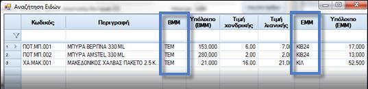 Αποθήκη Μεταβολές κόστους στο τέλος της Χρήσης Για τις περιπτώσεις όπου πρέπει να γίνουν εγγραφές απομείωσης της αξίας των αποθεμάτων στο τέλος της Χρήσης, χωρίς μεταβολές στα προηγούμενα στοιχεία