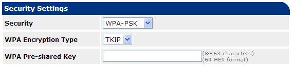 Η προεπιλογή είναι "TKIP". Ανάλογα με το μοντέλο του ασύρματου AP, μπορεί να υποστηρίζεται το μεικτό TKIP/AES. Σε αυτή την περίπτωση, συνιστούμε να χρησιμοποιήσετε το AES.