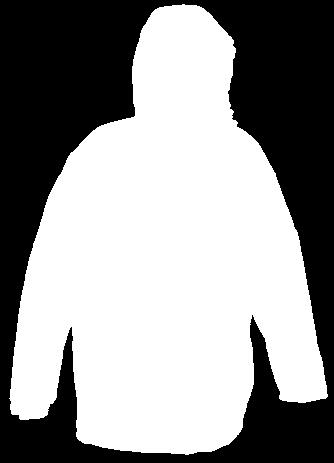 Ψηλός γιακάς, φερμουάρ ίδιου χρώματος Κουκούλα που διπλώνει στο γιακά με βέλκρο Εξωτερικές τσέπες με καπάκι