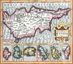 123 Gerard MERCATOR, Jodocus HONDIOUS, Cornelis CLAESZ (Nicolas), Johannes JANSONIOUS of Arnhem Cyprus / Stalimini / Chius / Mitilene / Negroponte / Cerico /