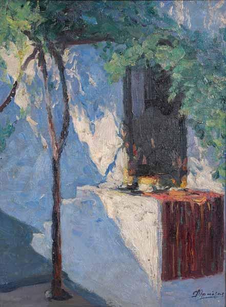 14 Δήμος Μπραέσσας (1882-1964) Αυλή Υπογεγραμμένο κάτω
