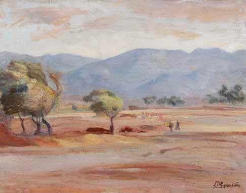 27 Σολωμός Φραγκουλίδης (1902-1981) Τοπίο Υπογεγραμμένο κάτω δεξιά: Σ. Φραγκουλίδης Λάδι σε ξύλο 31 x 39 εκ. 5.000 7.