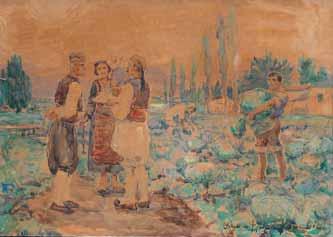 51 Θάλεια Φλωρά Καραβία ( 1871-1960) Αγροτική σκηνή