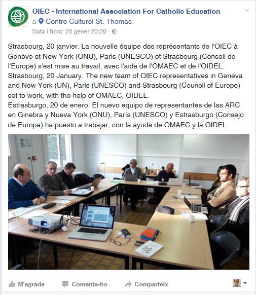 του αντιπροσώπευση. Σε αυτή την προοπτική, ο κ. Richard ήλθε σε επαφή με το Μαριανό δίκτυο στη Γαλλία, για να μας ζητήσει να ενταχθούμε στην ομάδα των διαπιστευμένων αντιπροσώπων.