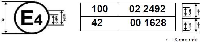 Príloha 2 USPORIADANIE HOMOLOGIZAČNÝCH ZNAČIEK Vzor A (pozri bod 4.