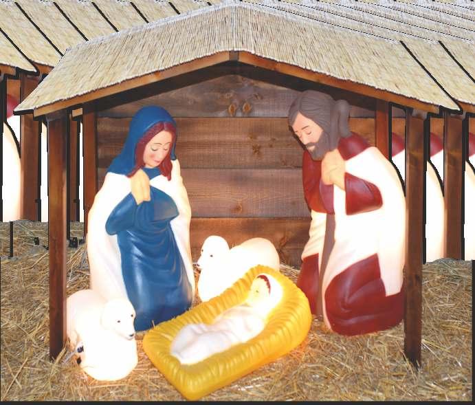 100 cm 120 cm 850-80 Περιλαμβάνει την ξύλινη φάτνη Presepe in legno