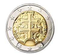 Používame euromince s 8 rôznymi hodnotami: 1, 2, 5, 10, 20, 50-centové a jedno a dvojeurové.