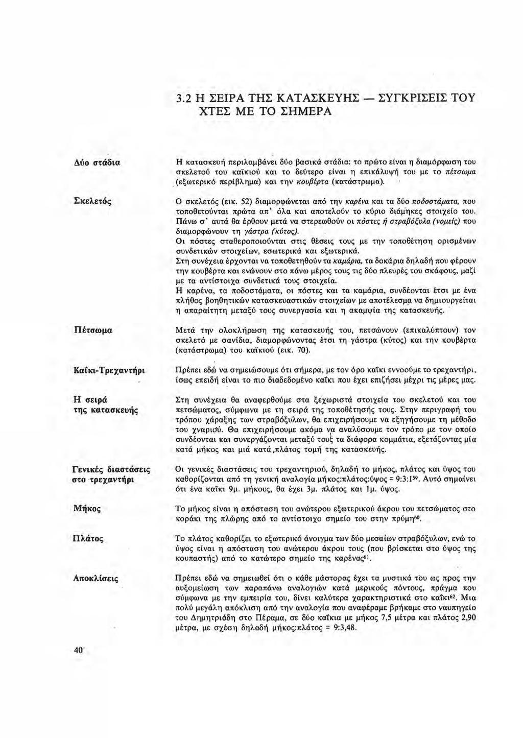 3.2 Η ΣΕΙΡΑ ΤΗΣ ΚΑΤΑΣΚΕΥΗΣ- ΣΥΓΚΡΙΣΕΙΣ ΤΟΥ ΧΤΕΣ ΜΕ ΤΟ ΣΗΜΕΡΑ Δόο.