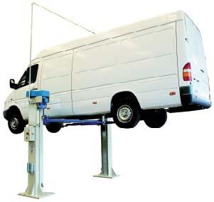 Úžasne masívna konštrukcia S predĺženým ramenom (opcia) zdvihneme aj najdlhší Sprinter elektromechanický dvojstĺpový zdvihák 2-motorový 4 t bez prejazdu a bez reťaze v spodnej časti, dvojmotorový s