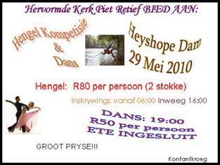 Daar sal geleentheid wees vir samesang met die kr, slis en instrumentaliste. Dit belf m n besndere geleentheid te wees wanneer die befaamde kunstenaars vir die eerste keer saam in Rustenburg ptree!