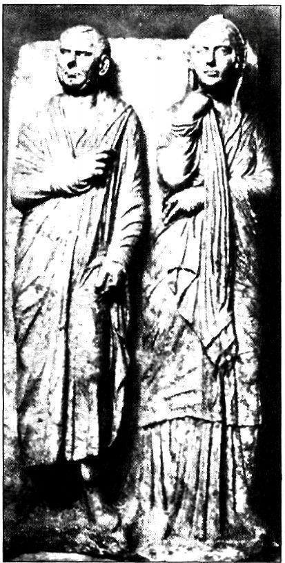 Επιτύμβιο ανάγλυφο που παρουσιάζει ένα ζευγάρι Ρωμαίων (αρχές του 1ου αι. π.χ.).