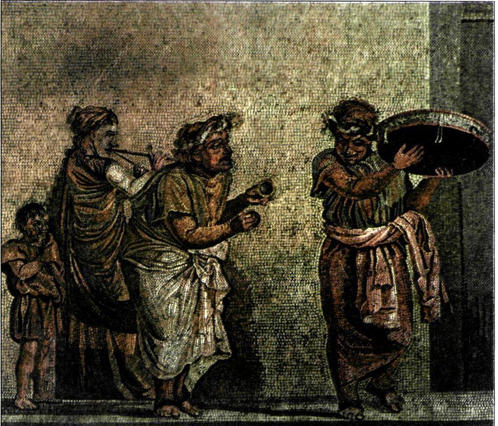 V. ΟΙ ΜΕΓΑΛΕΣ ΚΑΤΑΚΤΗΣΕΙΣ Ψηφιδωτό από την Πομπηία (1ος αι. π.χ.). Είναι έργο Έλληνα καλλιτέχνη και παρουσιάζει σκηνή από κωμωδία.