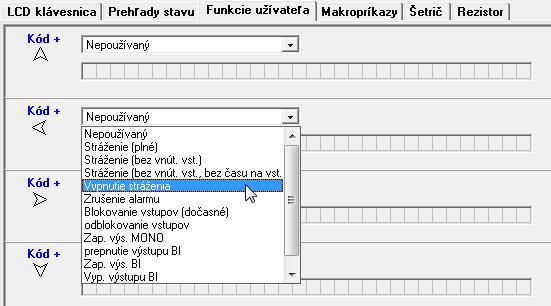 SATEL INT-KSG 9 Obr. 6. Záložka Funkcie užívateľa v programe DLOADX.