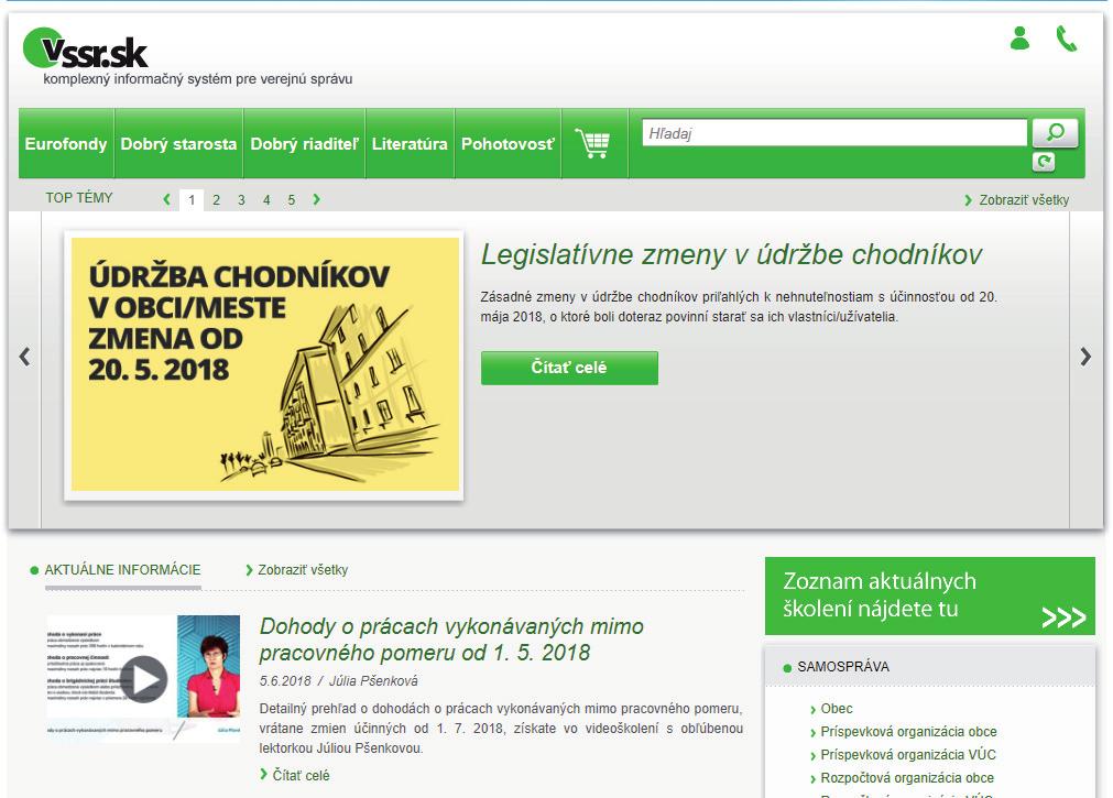 Oblasť > Zákony a ich využi e verejnou správou Bannerová reklama na www.vssr.