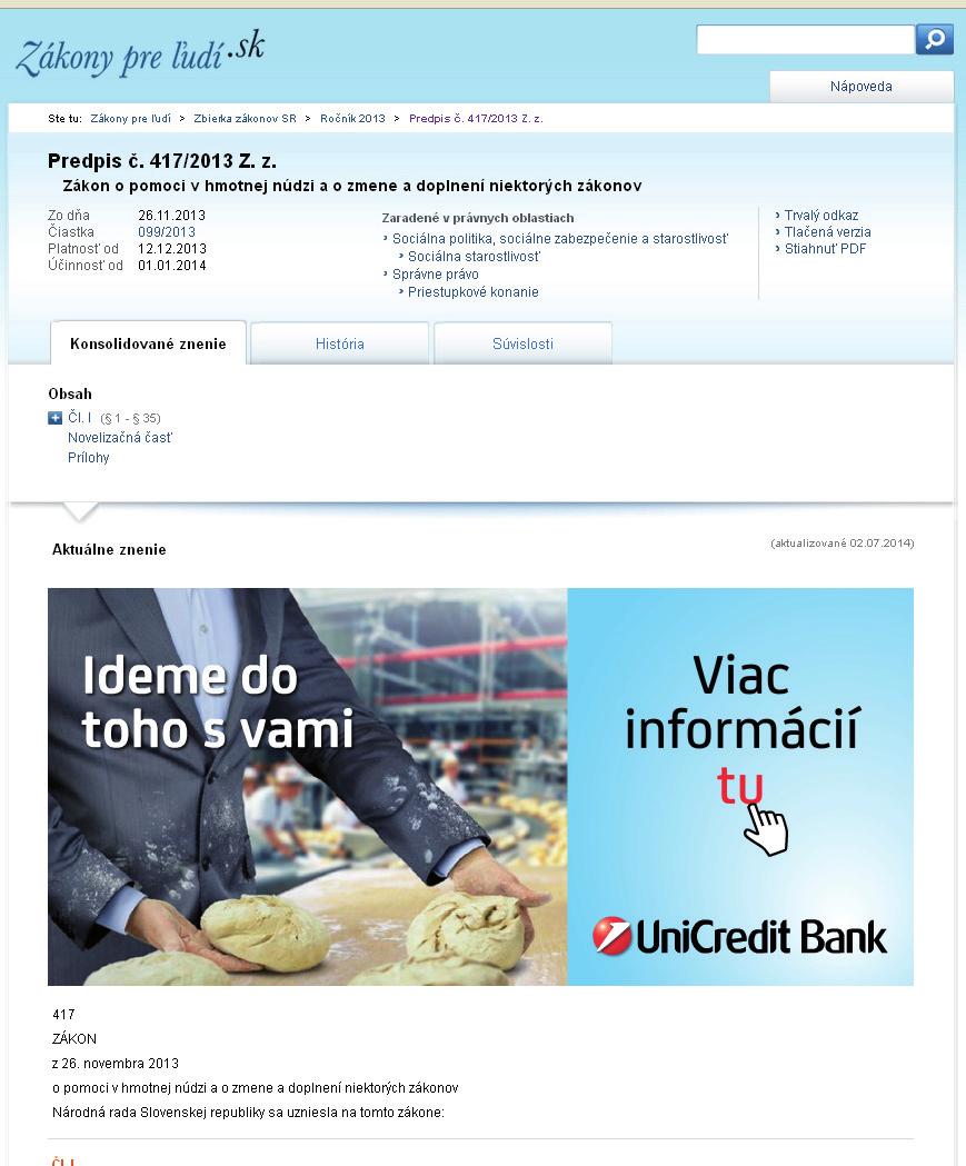 Oblasť > Všetky schválené zákony, novelizácie a nariadenia Bannerová reklama na www.zakonypreludi.