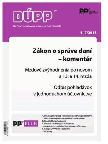Oblasť > Dane, účtovníctvo, podnikanie Periodicita > Mesačník Daňový a účtovný Poradca podnikateľa 121 x 168 mm 121 x 84 mm Obálka 147 x 206 mm Cenník inzercie: Daňový a účtovný Poradca podnikateľa
