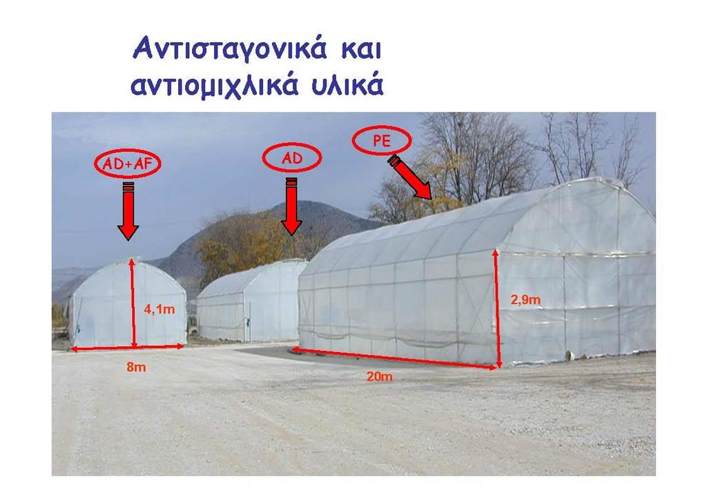 Εργ. Γεωργικών Κατασκευών & Ελέγχου Περιβάλλοντος -Συμβολή στην ανάπτυξη νέων υλικών κάλυψης απορροφητικών στην υπεριώδη ακτινοβολία για φιλική στο περιβάλλον φυτοπροστασία.