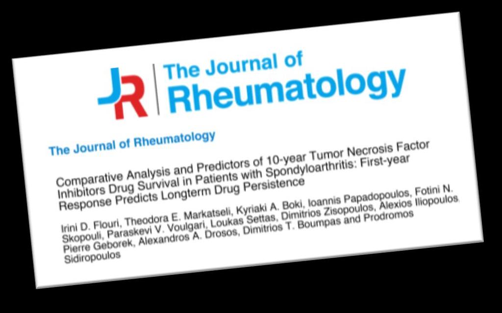 Flouri ID. J Rheumatol First Release April 1 2018; doi:10.3899/ jrheum.