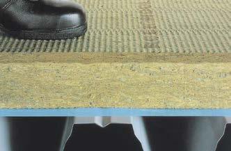 Izolácie pre ploché strechy s dvojvrstvovou charakteristikou Izolácie ROCKWOOL pre ploché strechy sa väčšinou dodávajú s dvojvrstvovou charakteristikou, teda s dvojitou objemovou hmotnosťou a