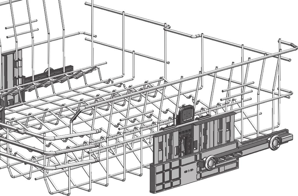 Προετοιμασία Ρύθμιση του ύψους του πάνω καλαθιού (εξαρτάται από το μοντέλο) Ο μηχανισμός ρύθμισης του ύψους του πάνω καλαθιού έχει σχεδιαστεί για να μπορείτε να δημιουργείτε μεγάλους χώρους στο κάτω
