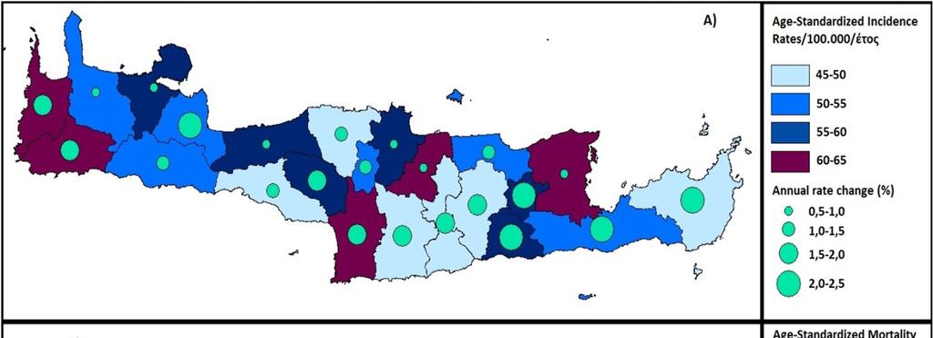 Μείζον θέµα υγείας Καρκίνος του µαστού (ΙΙ) Α) Οι δήµοι Κισσάµου, Καντάνου Σέλινου, Φαιστού, Ηρακλείου και Αγ.