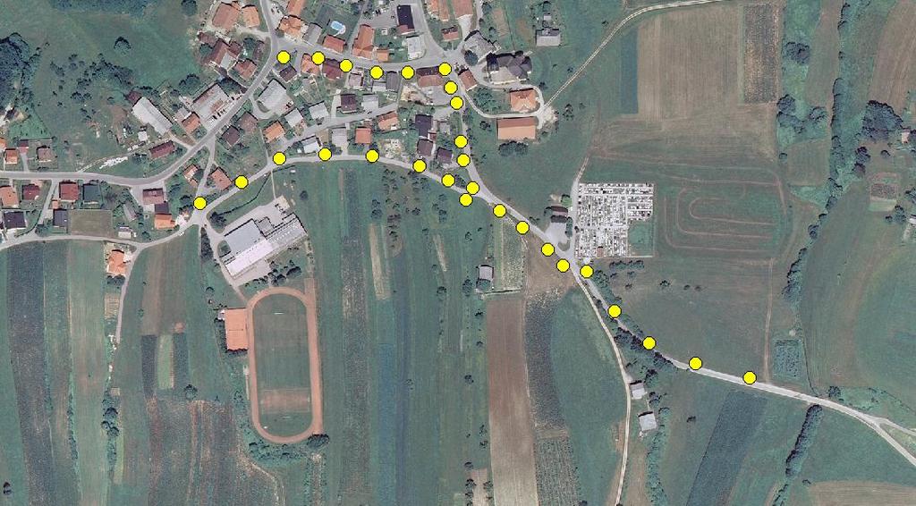 Druga večja novogradnja javne razsvetljave se bo izvedla na lokaciji Slatina Luterje - Ponkvica. Namestilo se bo 28 novih svetilk na stebre višine 8 m.