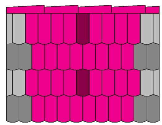 Konštrukčná šírka 0,52 0,67 0,82 0,97 1,12 1,27 1,42 1,57 1,72 1,87 2,02 2,17 2,32 2,47 2,62 Počet škridiel/1 rad 2 2,5 3 3,5 4 4,5 5 5,5 6 6,5 7 7,5 8 8,5 9 2,92 3,07 3,22 3,37 3,52 3,67 3,82 3,97