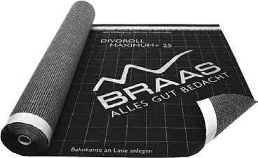 Braas Maximum 2S difúzna fólia do náročných podmienok Braas Maximum 2S je skutočne všestranná poistná fólia.