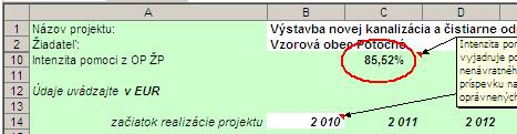 Pri projektoch podávaných v rámci prioritnej osi 1 operačného cieľa 1.1 a 1.2 je potrebné vyplniť i list Typ prevádzky.