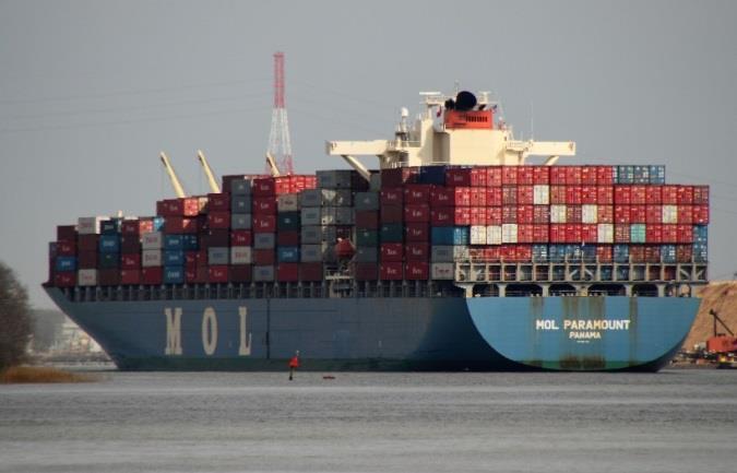 Πλοία μεταφοράς εμπορευματοκιβωτίων (container ships) Τα πλοία αυτά μεταφέρουν