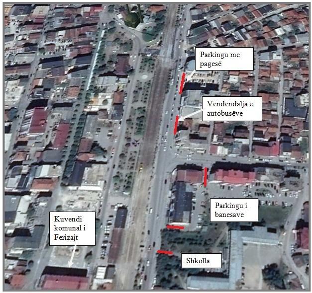 parkingjeve te cilat ne çdo moment e pengojnë qarkullimin ne komunikacion gjatë hyrje daljeve te automjeteve në parkim.